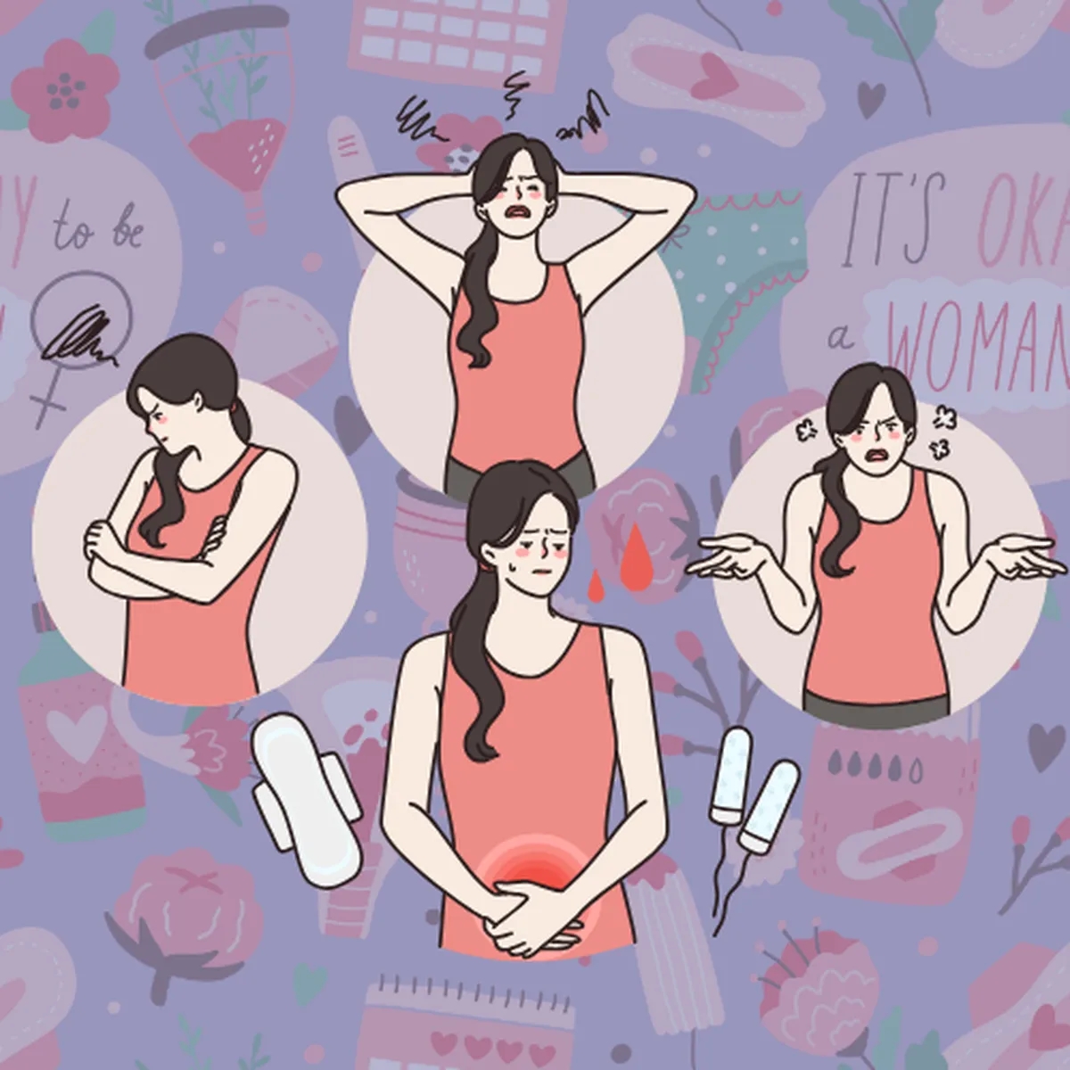 سندروم پیش از قاعدگی PMS چیست؟ 18 نشانه و علائم + روشهای درما